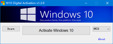 Windows 10 Digital Activation(永久激活Win10系统工具) V1.4.1 免费汉化版