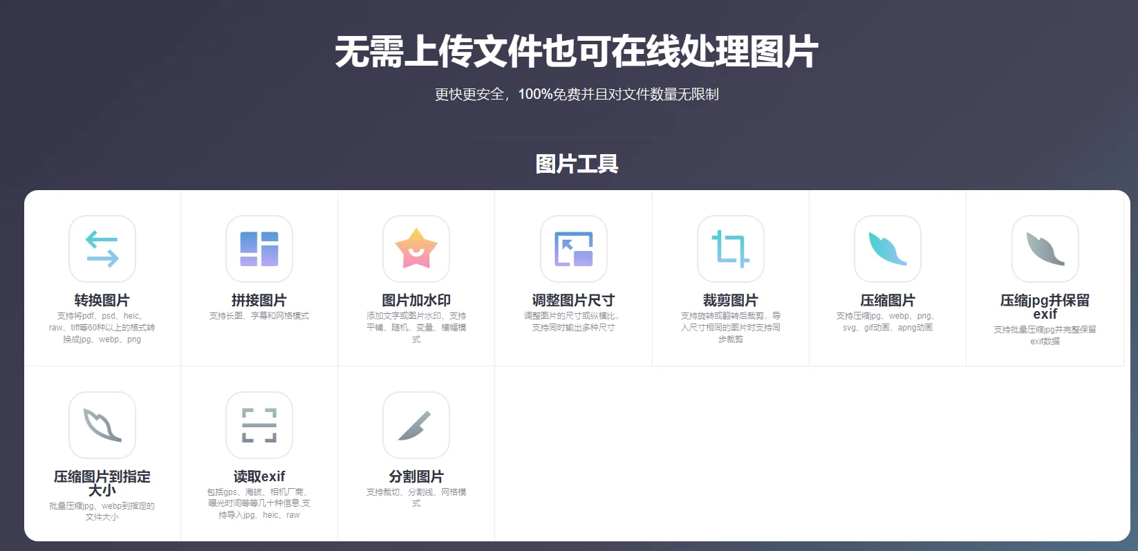 ImagesTool——图片视频免费处理转换