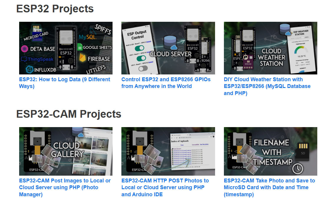 RandomNerdTutorials——ESP、Arduino、树莓派等教程