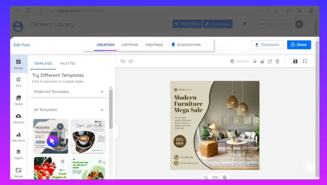 Predis—AI创建出引人注目的社交媒体内容