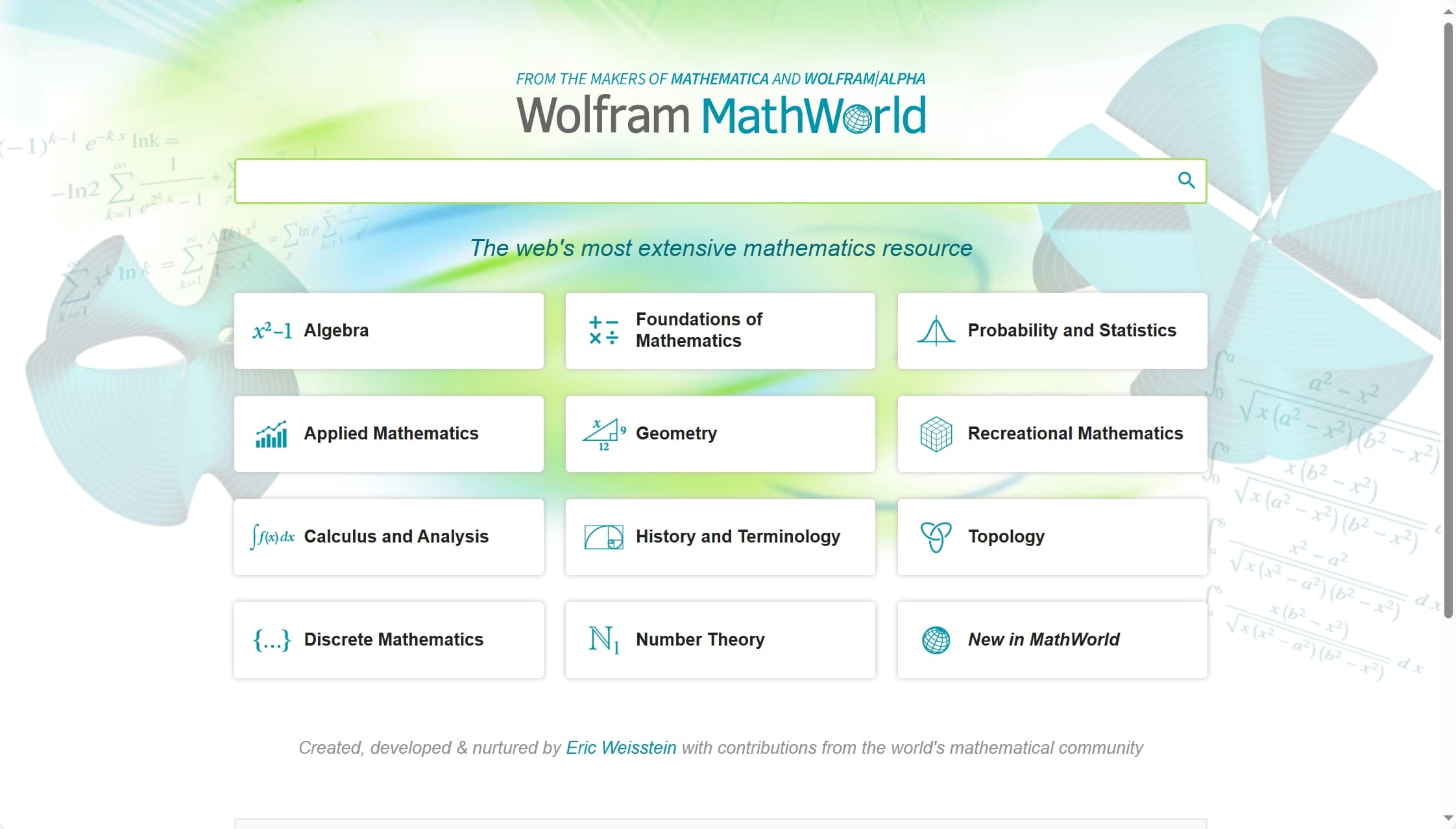 MathWorld数学百科网站