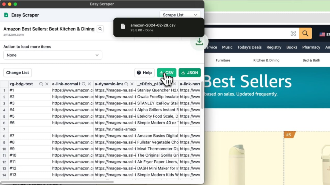 Easy Scraper 网页数据提取插件