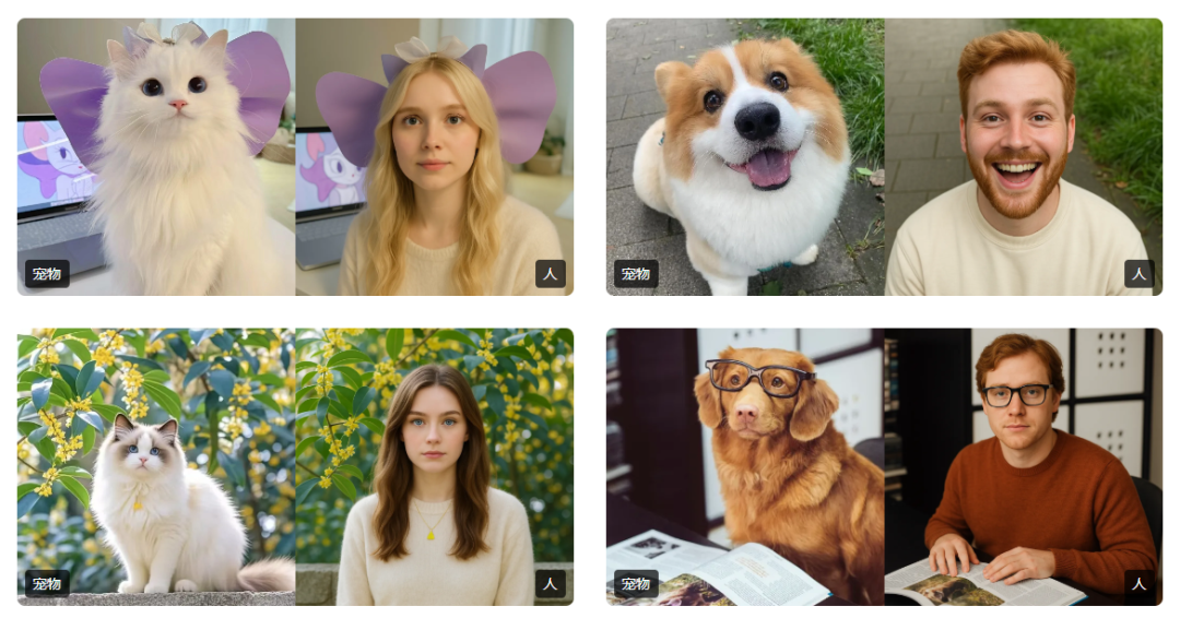 Pet To Human-用人工智能把你的宠物照片变成人像，保留宠物独有的表情与个性