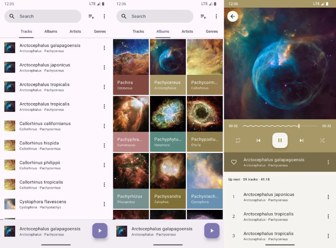 Phocid – 开源 Android 本地音乐播放器