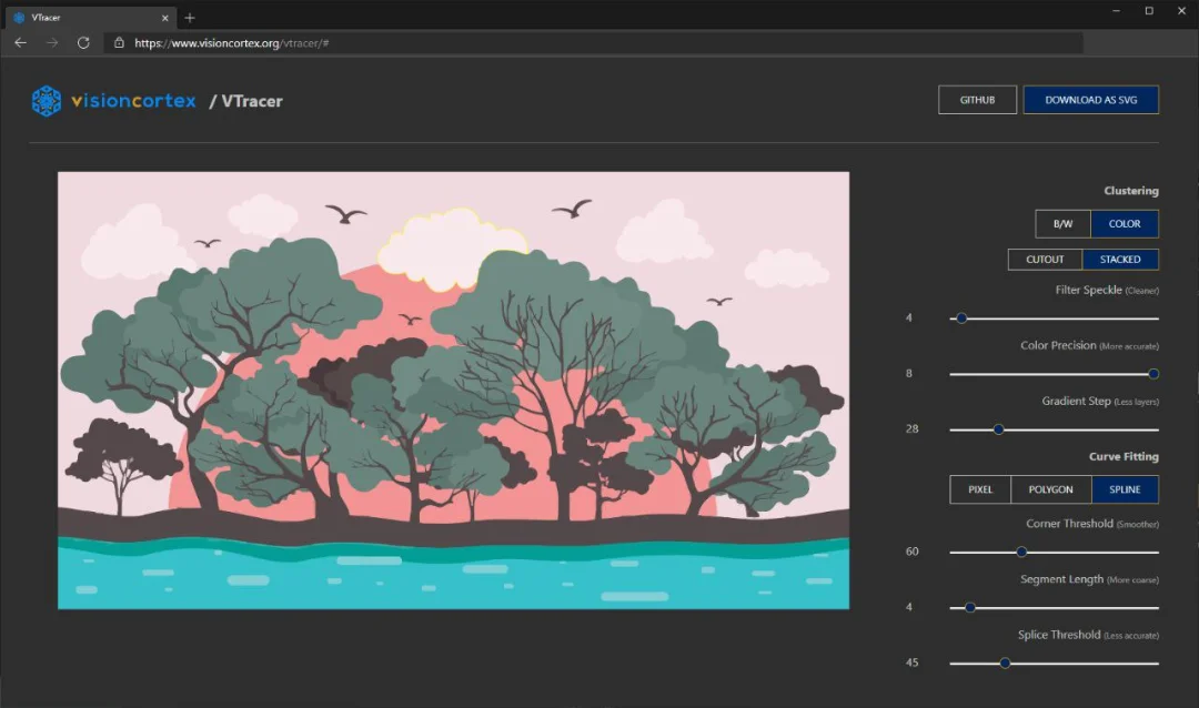 VTracer – 开源光栅图像转矢量图形工具