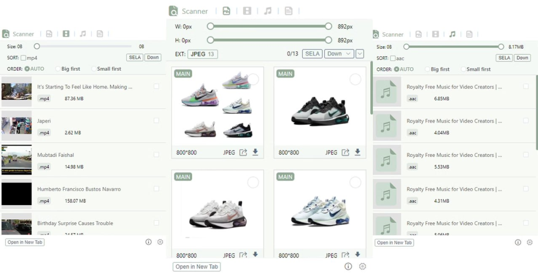 AIX Downloader  支持网页资源图片、视频和音频下载