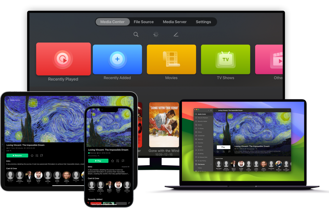 VidHub是一款苹果/安卓全平台视频播放器，支持网盘、NAS、本地资源