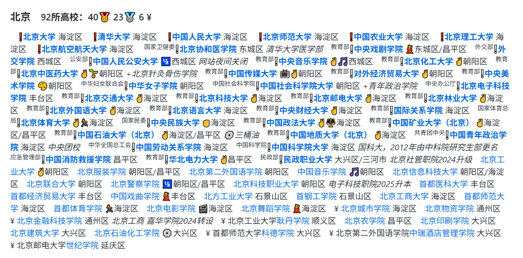 高等院校三千所 ——全国高校信息全景查询平台