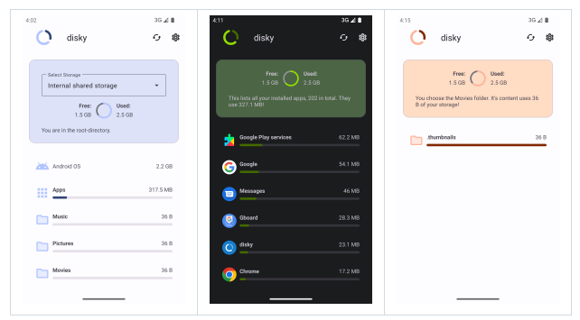 Disky —Android 文件系统存储分析工具