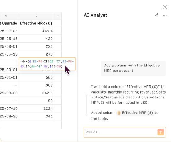Rows – AI+Excel数据库分析