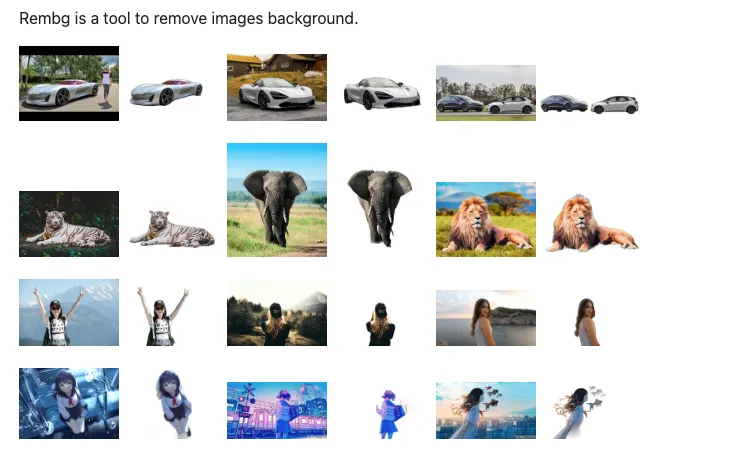Rembg – AI 自动抠图开源项目