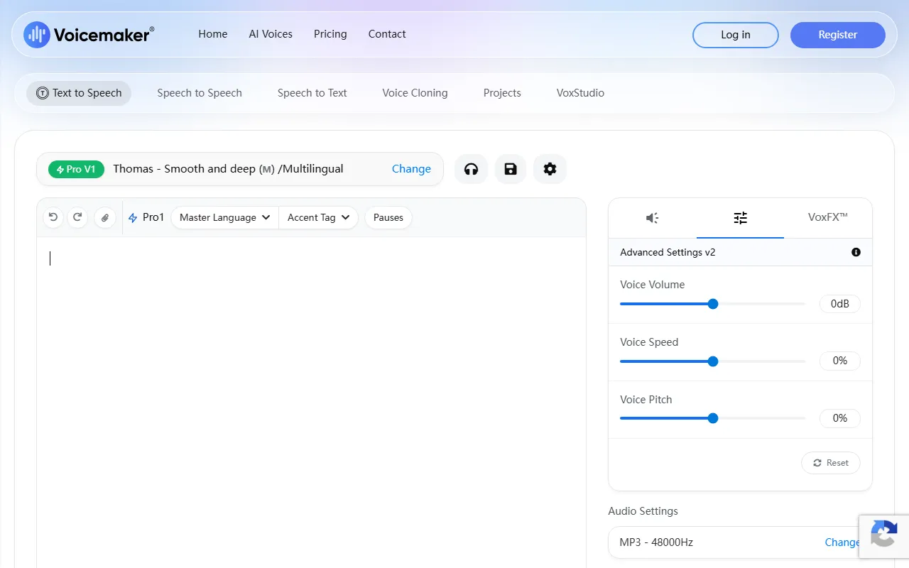 Voicemaker：在线文字转语音，支持50多种语言免费使用