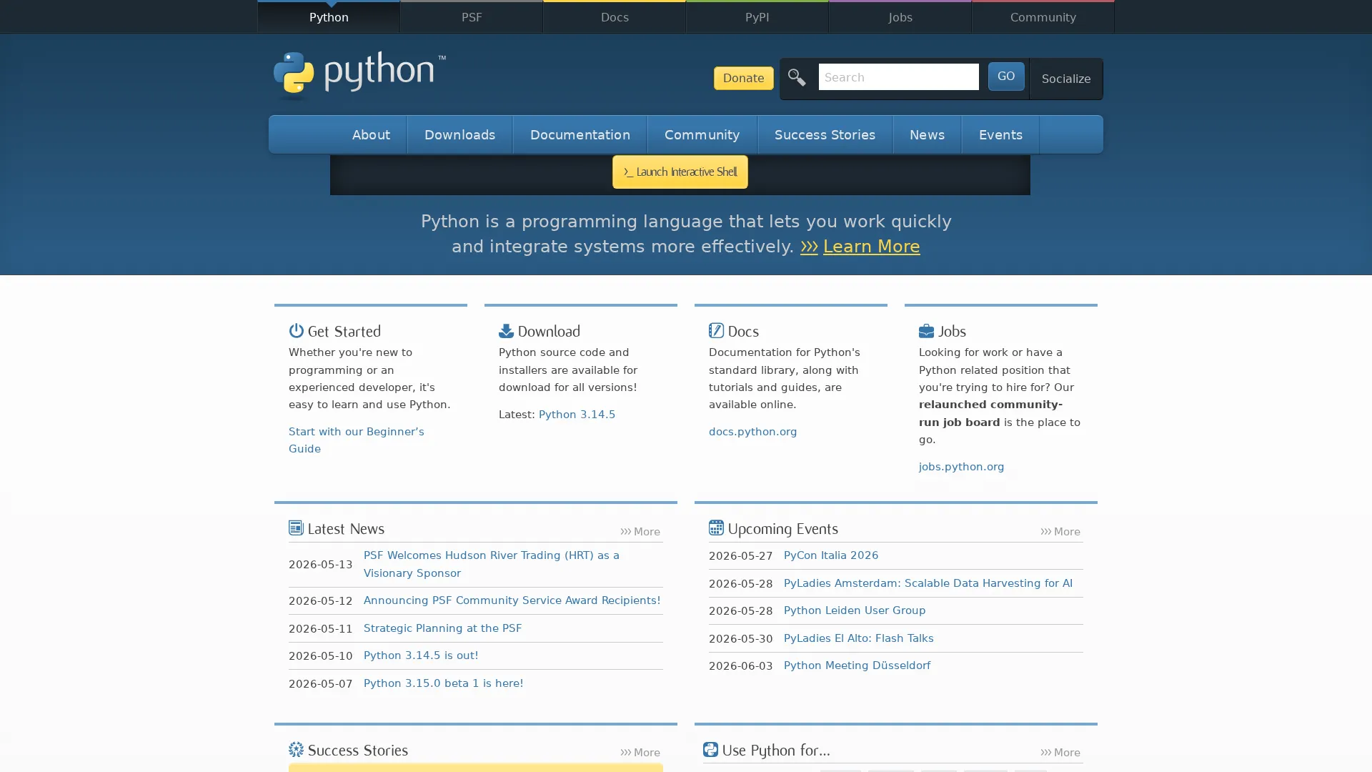 Python.org – 官方Python编程语言资源平台