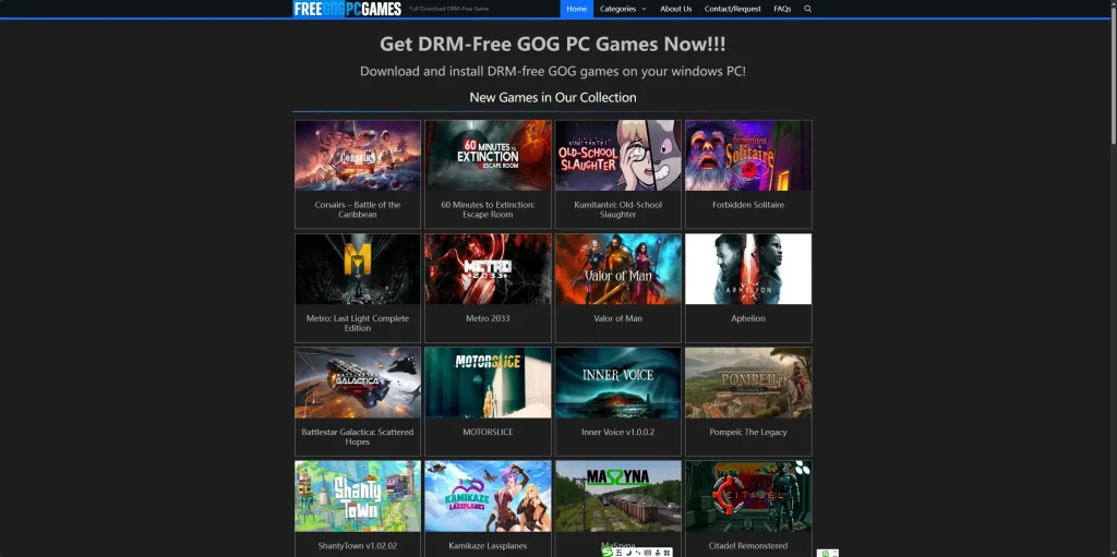 Free GOG PC Games – 下载各种全版本的 PC 游戏，所有游戏均为无 DRM 版本