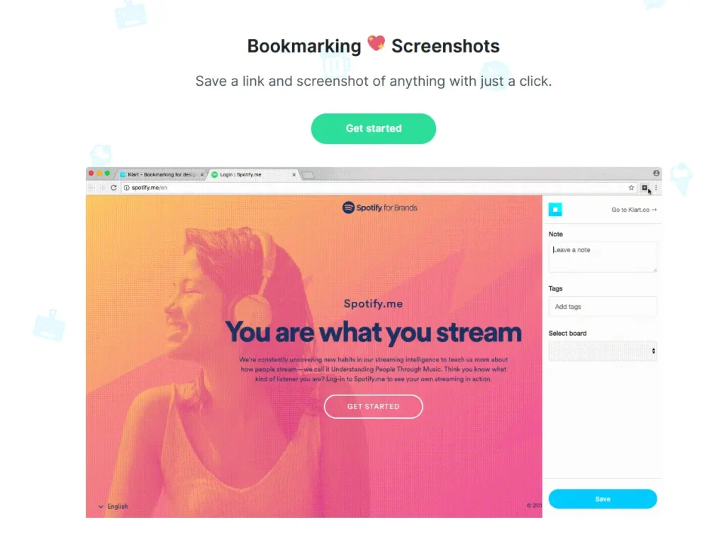 Klart — Bookmarking With Screenshots – 截图级网页书签管理