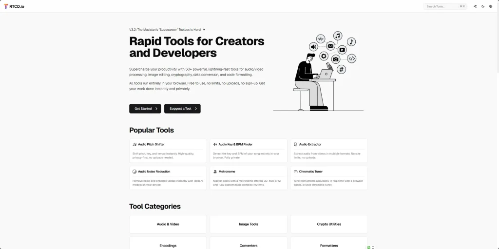 Rapid Tools for Creators and Developers – 免费在线百宝箱，私密高效