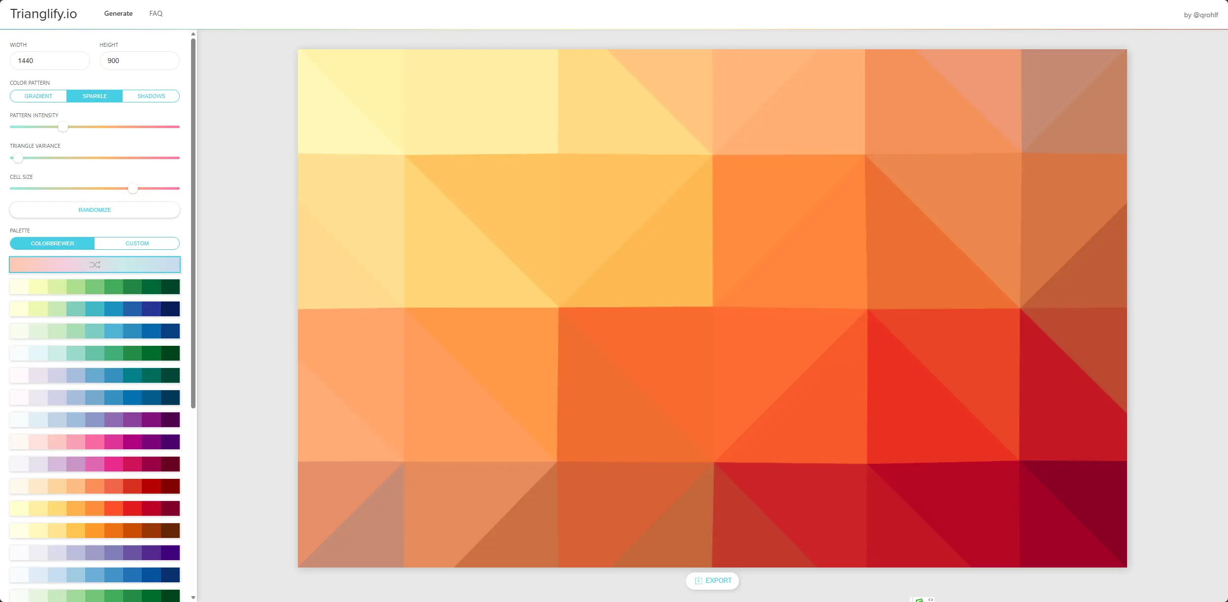 Trianglify.io · Low Poly Pattern Generator – 告别繁琐，一键生成几何纹理