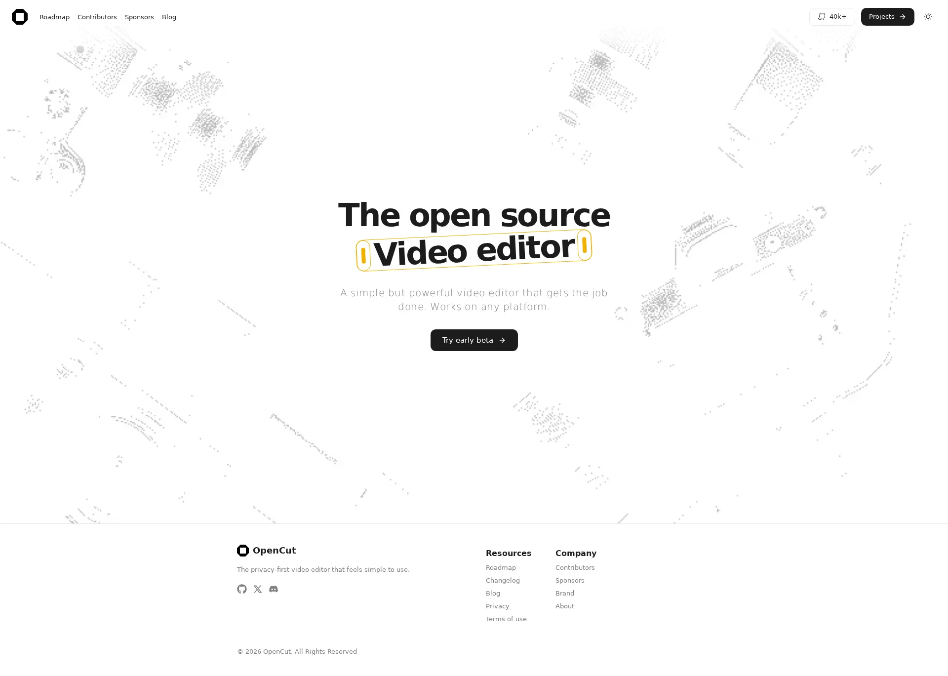 OpenCut – 免费轻量级AI视频编辑器