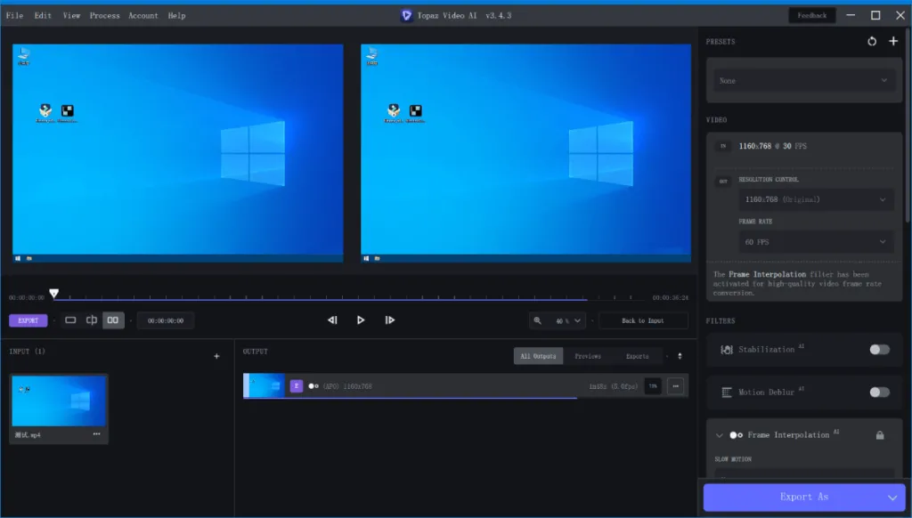 Topaz Video AI – AI视频增强工具 【修复便携版】