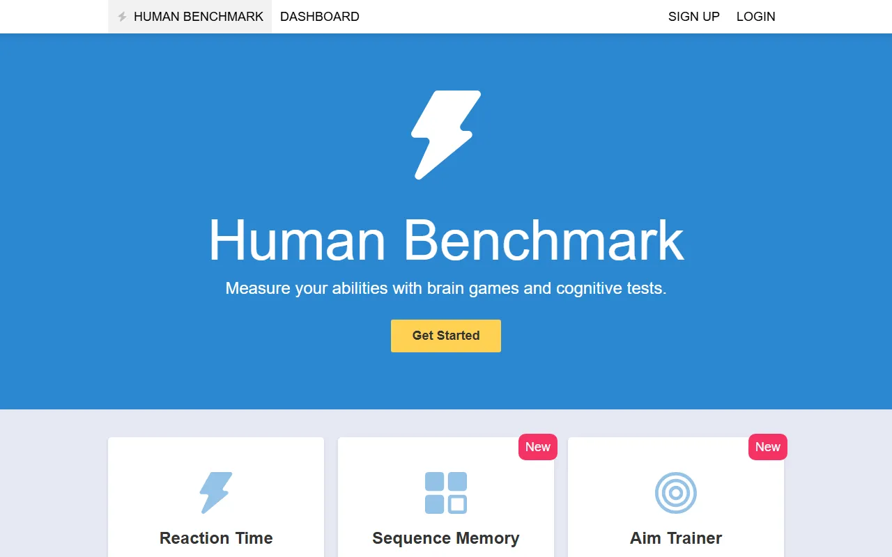 Human Benchmark – 人类能力基准测试