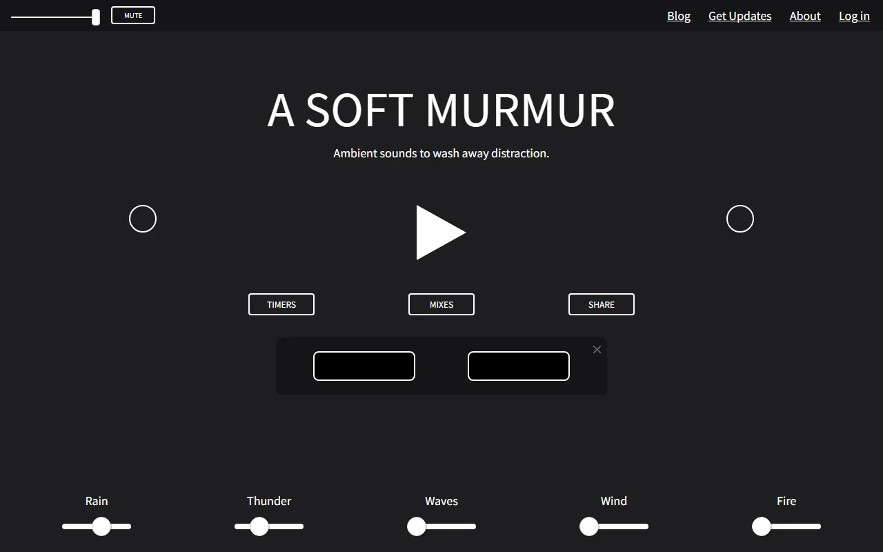A Soft Murmur – 环境音效混合器